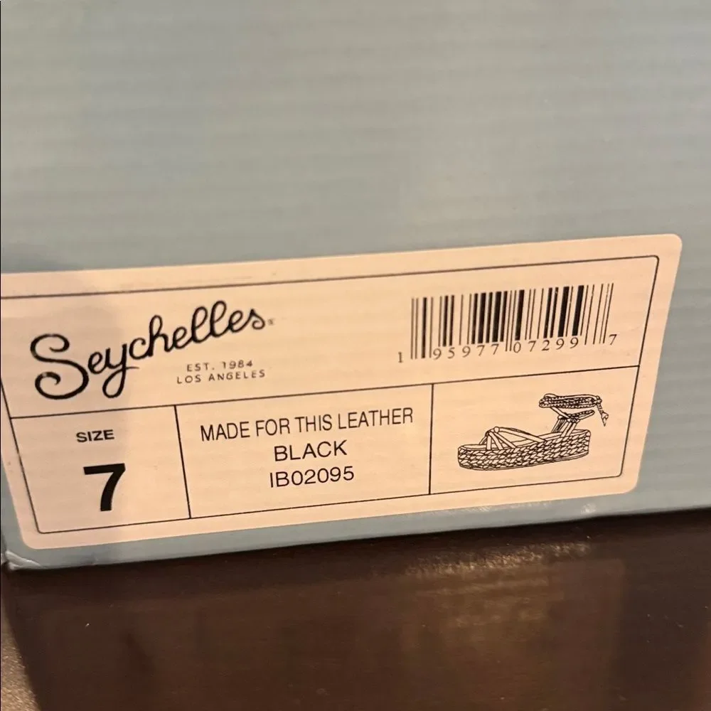 NWT. Seychelles Black Espadrille “Made for This” Wedge Sandals